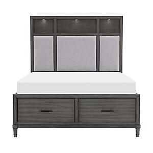 Wittenberry California King Platform Bed - Pebble by Homelegance