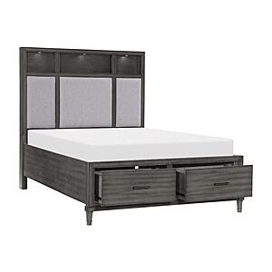 Wittenberry Eastern King Platform Bed - Pebble by Homelegance
