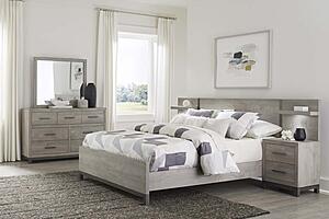 Zephyr Queen Bed - Light Gray & Gray by Homelegance