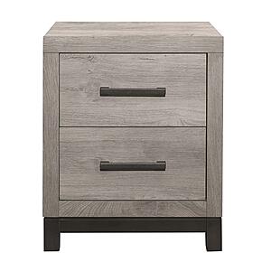 Zephyr Nightstand - Light Gray & Gray by Homelegance