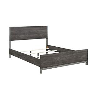Zephyr 5pc Queen Bedroom Set  - Brownish Gray & Antique Silver by Homelegance