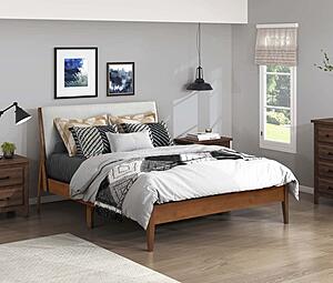 Jasper Queen Platform Bed - Light Gray by Homelegance