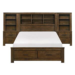 Sullivan5pc Set Full Platform Wall Bed - Brushed Oak by Homelegance
