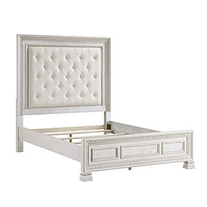 Theodora California King Bed - Pearl White by Homelegance
