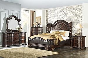 Royal Highlands Queen Bed - Brown by Homelegance