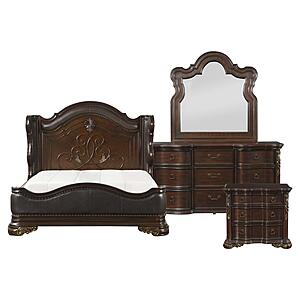 Royal Highlands 4pc Queen Bedroom Set  - Brown by Homelegance