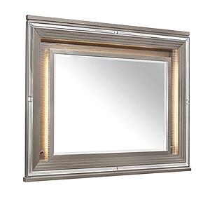 Tamsin Mirror, LED Lighting - Silver by Homelegance