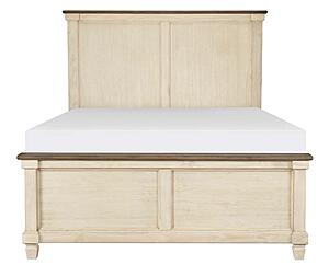 Weaver 5pc Queen Bedroom Set  - Antique White & Rosy Brown by Homelegance
