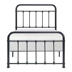 Fawn Twin Platform Bed - Black-Metal by Homelegance
