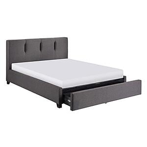 Aitana  Queen Platform Bed w/Storage Footboard - Graphite by Homelegance