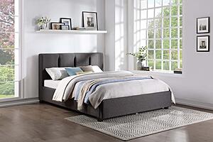 Aitana  Eastern King Platform Bed w/Storage Footboard - Graphite by Homelegance
