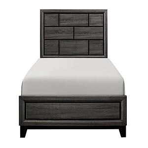 Davi Twin Bed - Gray  by Homelegance