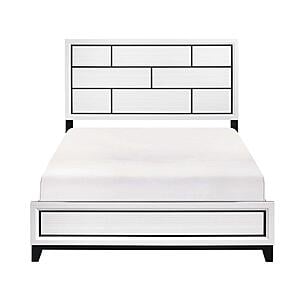 Davi Queen Bed - White by Homelegance