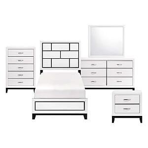 Davi 5pc Twin Bedroom Set  - White by Homelegance