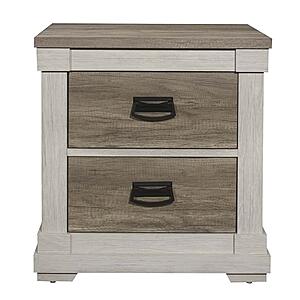 Arcadia Nightstand - White & Weathered Gray by Homelegance