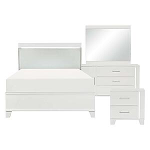 Kerren 4pc Queen Bedroom Set  - White by Homelegance