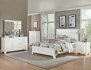 Kerren Nightstand, LED Lighting - White by Homelegance