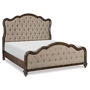 Heath Court Queen Bed - Brown Oak by Homelegance