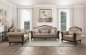 Heath Court Chair - Brown Oak by Homelegance