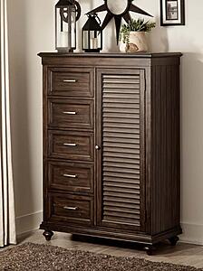 Cardano Wardrobe Chest - Driftwood Charcoal by Homelegance
