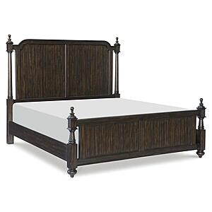 Cardano Eastern Poster Bed - Driftwood Charcoal by Homelegance