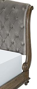 Rachelle Eastern King Bed - Weathered Pecan & Gray by Homelegance