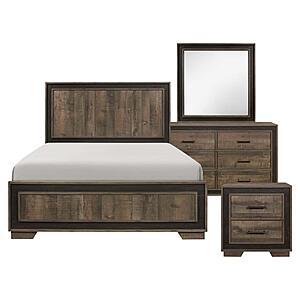 Ellendale 4pc Queen Bedroom Set  - Mahogany & Dark Ebony by Homelegance