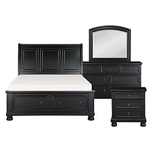 Laurelin 4pc Queen Bedroom Set - Black  by Homelegance