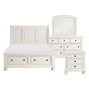Laurelin 4pc Queen Bedroom Set - White by Homelegance