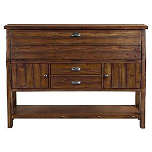 Holverson Buffet/Server - Rustic Brown & Gunmetal by Homelegance