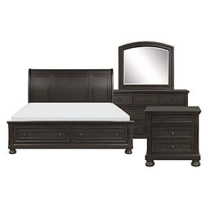 Begonia 4pc Queen Bedroom Set  - Grayish Brown by Homelegance