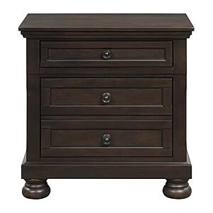 Begonia Nightstand w/Hidden Drawer - Grayish Brown by Homelegance