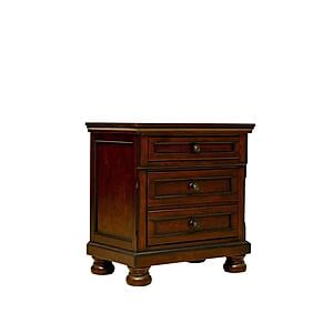 Begonia Nightstand w/Hidden Drawer - Cherry Brown by Homelegance