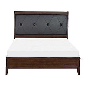 Cotterill Queen Bed - Dark Cherry  & Black by Homelegance