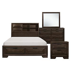 Chesky 4pc Queen Bedroom Set  - Warm Espresso by Homelegance