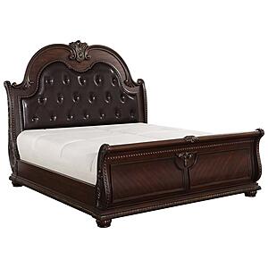 Cavalier 5pc Queen Bedroom Set  - Dark Cherry by Homelegance