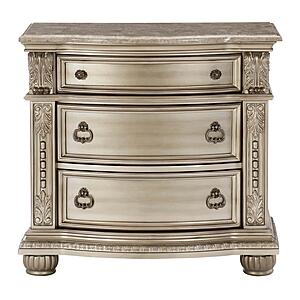Cavalier Nightstand - Silver by Homelegance