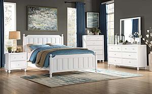 Wellsummer Queen Bed - White  by Homelegance