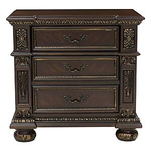 Catalonia Nightstand - Dark Cherry by Homelegance