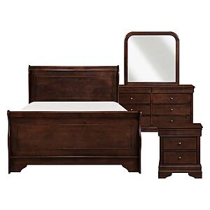 Abbeville 4pc Queen Bedroom Set  - Dark Cherry by Homelegance