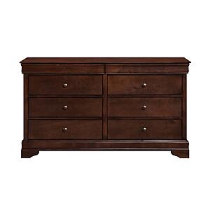 Abbeville Dresser, Two Hidden Drawers - Dark Cherry by Homelegance