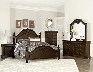 Mont Belvieu Nightstand w/Hidden Drawer - Dark Cherry by Homelegance