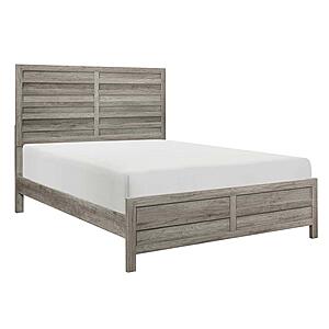 Mandan Eastern King Bed - Weathered Gray by Homelegance
