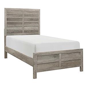 Mandan Twin Bed - Weathered Gray by Homelegance