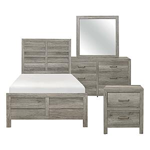 Mandan 4Pc Twin Bedroom Set  - Weathered Gray by Homelegance