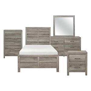 Mandan 5pc Twin Bedroom Set  - Weathered Gray by Homelegance