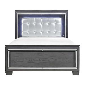 Allura Queen Bed, LED Lighting - Gray by Homelegance