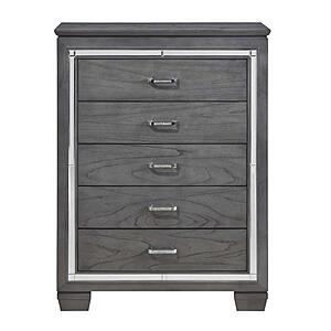 Allura Chest, LED Lighting - Gray  by Homelegance