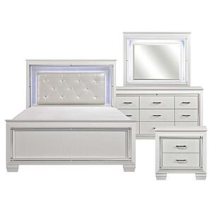 Allura 4pc Queen Bedroom Set  - White by Homelegance