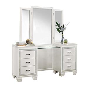 Allura Vanity Dresser w/Mirror - White by Homelegance